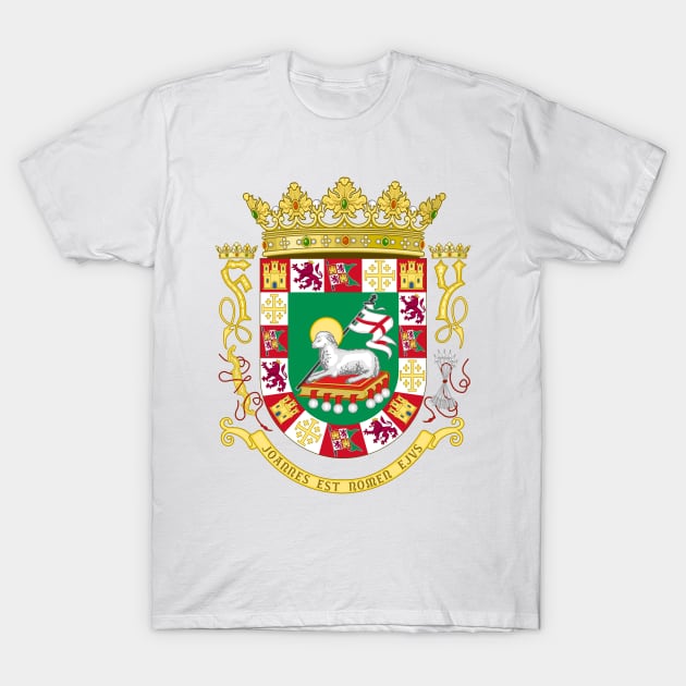 Coat of arms of the Commonwealth of Puerto Rico T-Shirt by Flags of the World